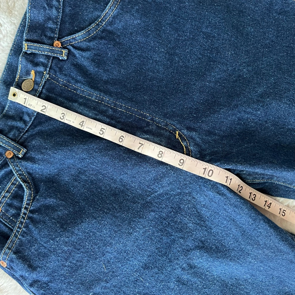Women's VINTAGE 70s/80s Lee Dark Blue Straight Leg Jeans 26” Made in USA - Picture 4 of 9